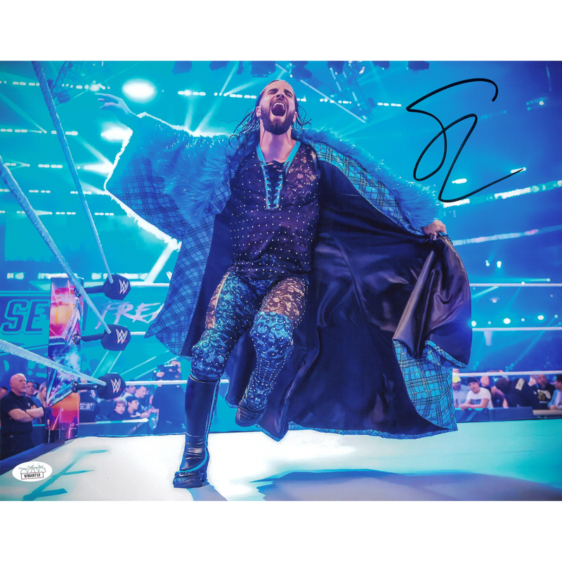 Seth Rollins Blue Robe 11 x 14 Poster - JSA AUTOGRAPHED