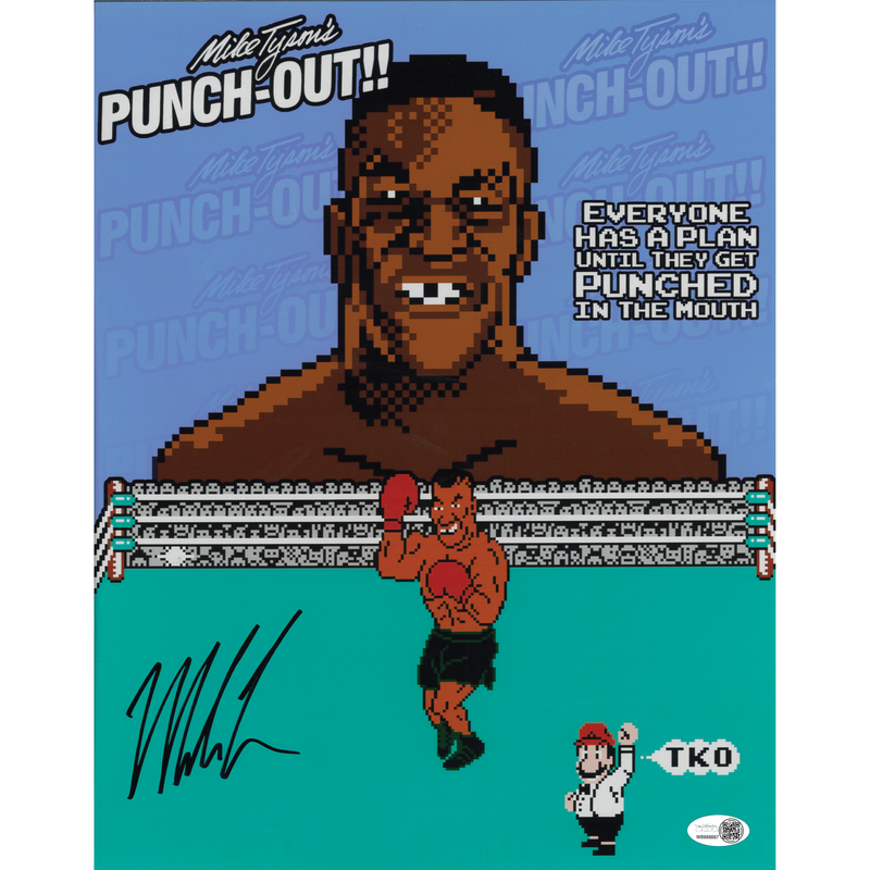 Mike Tyson's Punch-Out METALLIC 11 x 14 Poster - JSA AUTOGRAPHED