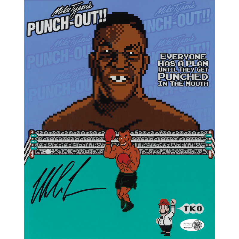 Mike Tyson's Punch-Out METALLIC 8 x 10 Promo - JSA AUTOGRAPHED