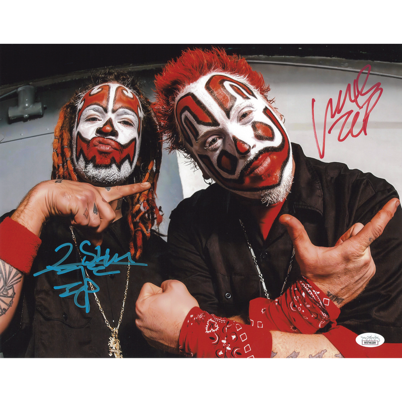 Insane Clown Posse Red & White Face Paint 11 x 14 Poster - JSA DUAL AUTOGRAPHED