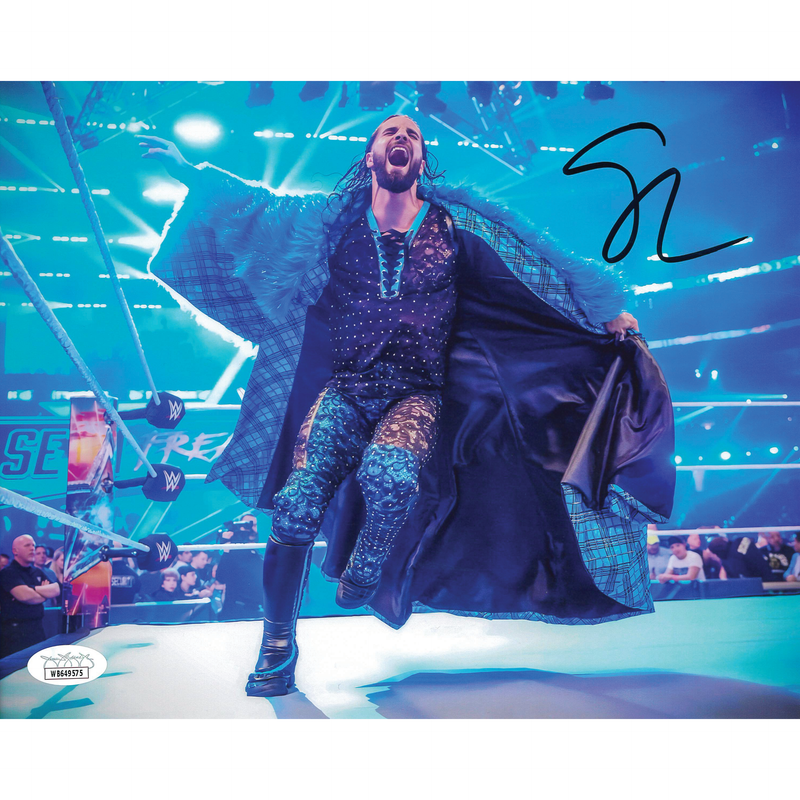 Seth Rollins Blue Robe 8 x 10 Promo - JSA AUTOGRAPHED