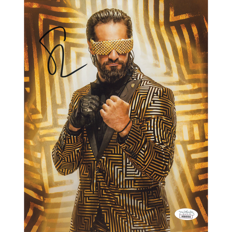 Seth Rollins Gold Glasses 8 x 10 Promo - JSA AUTOGRAPHED