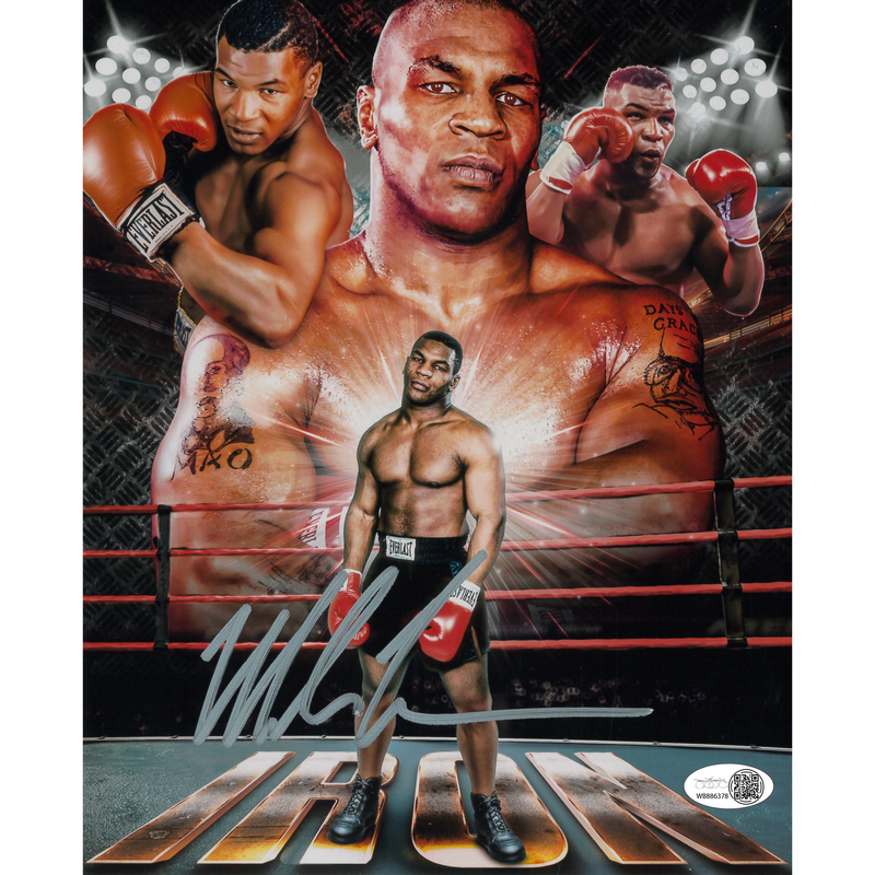 Mike Tyson AsylumGFX METALLIC 8 x 10 Promo - JSA AUTOGRAPHED