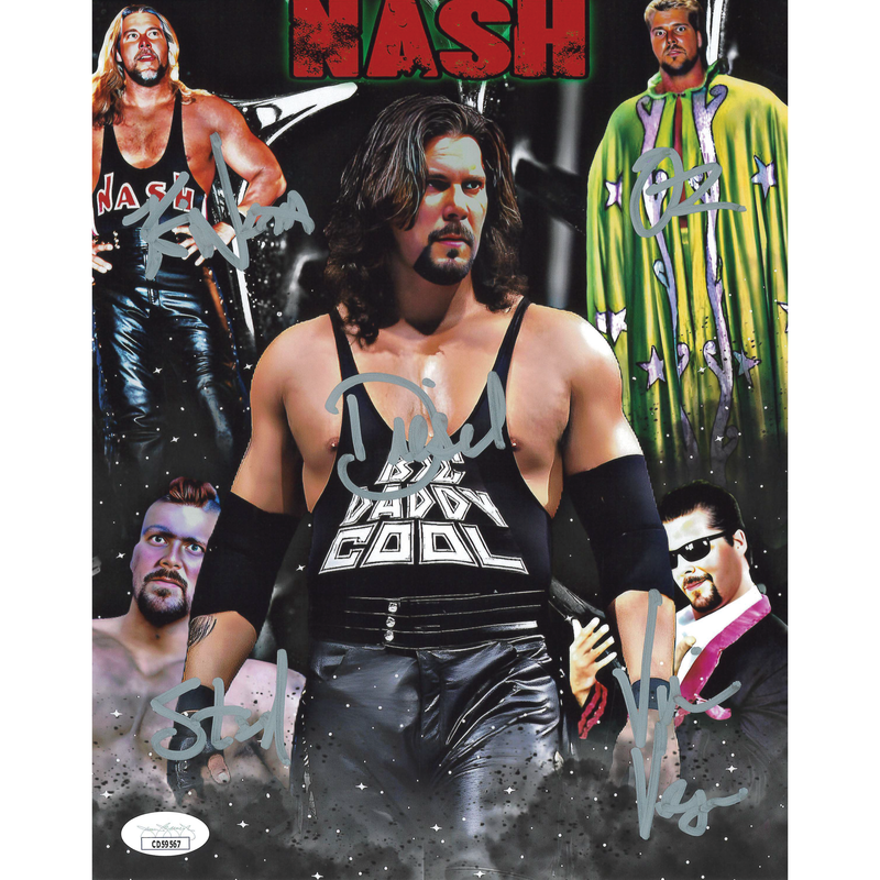 Kevin Nash Collage 8 x 10 Promo - JSA QUINTUPLE AUTOGRAPHED