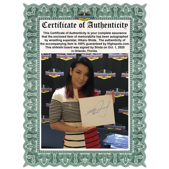 Hikaru Shida Shikishi Board - AUTOGRAPHED