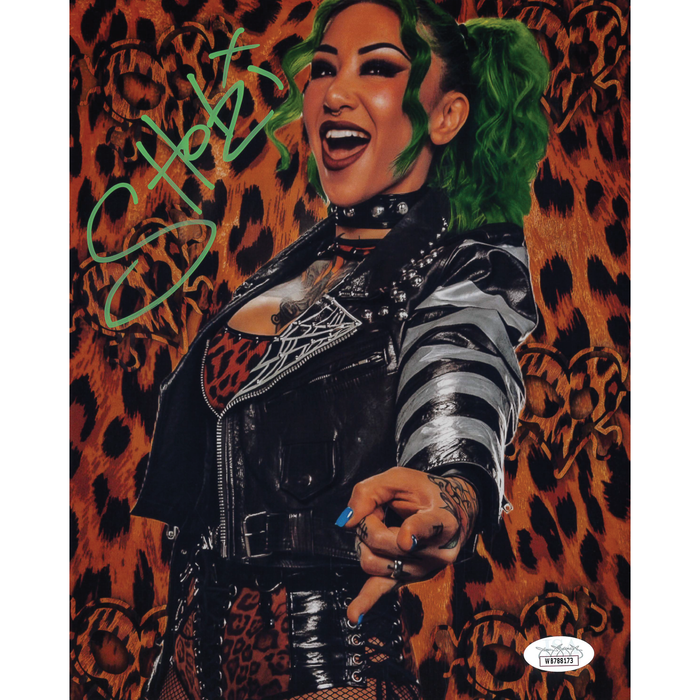 Shotzi Blackheart Leopard Spots MSC METALLIC 8 x 10 Promo - JSA AUTOGRAPHED