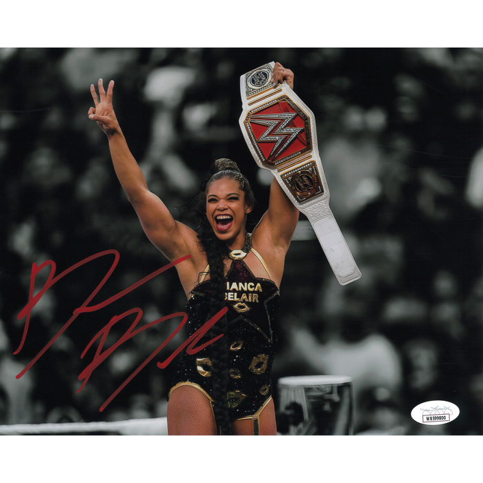 Bianca Belair Raw Title Spolight METALLIC 8 x 10 Promo - JSA AUTOGRAPHED