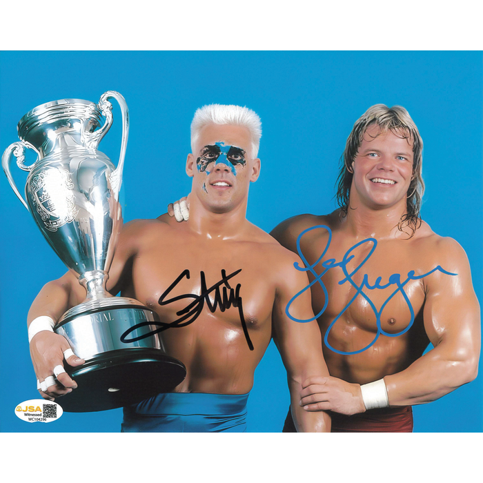 Sting & Lex Luger Crockett Cup 8 x 10 Promo - JSA DUAL AUTOGRAPHED