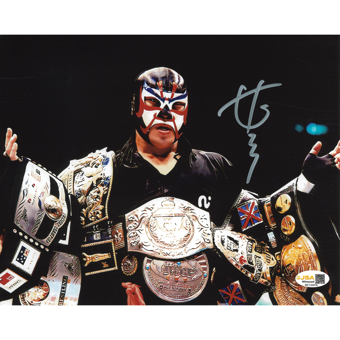 Great Sasuke J-Crown 8 x 10 Promo - JSA AUTOGRAPHED