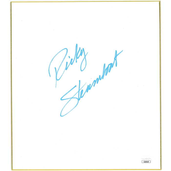 Ricky Steamboat Shikishi Board - JSA AUTOGRAPHED