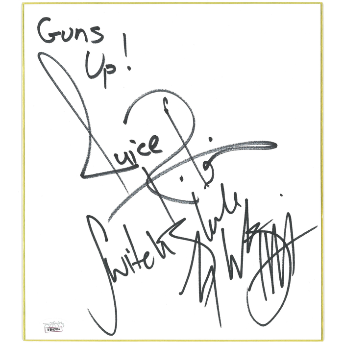 Jay White & Juice Robinson Shikishi Board - JSA DUAL AUTOGRAPHED