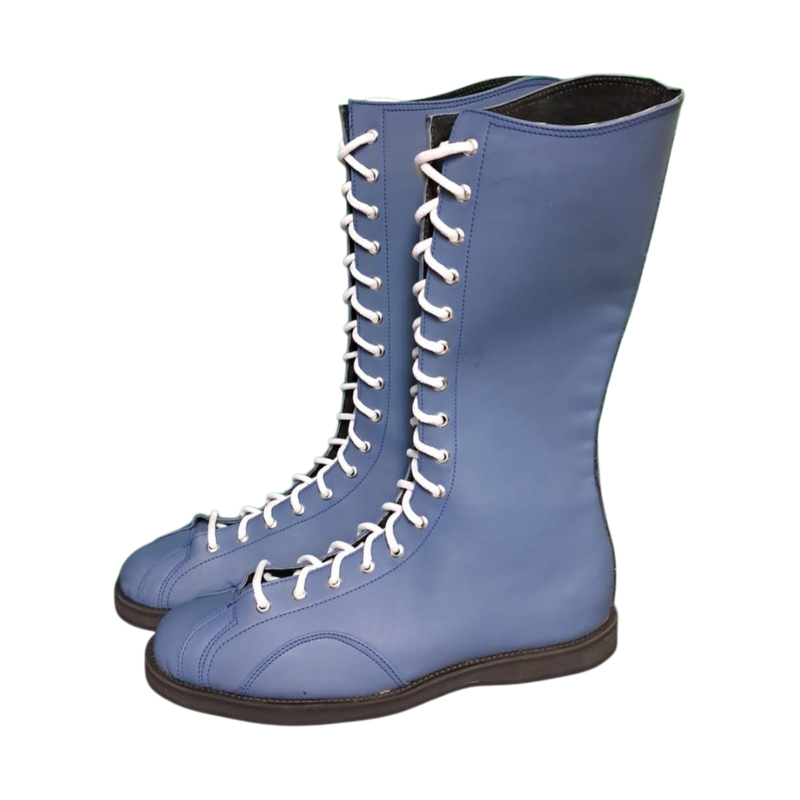 Blue Natural Wrestling Boots