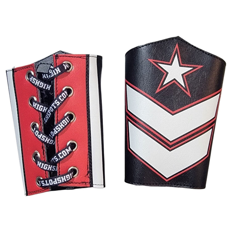Chevron and Star Printed Lace-Up Gauntlets