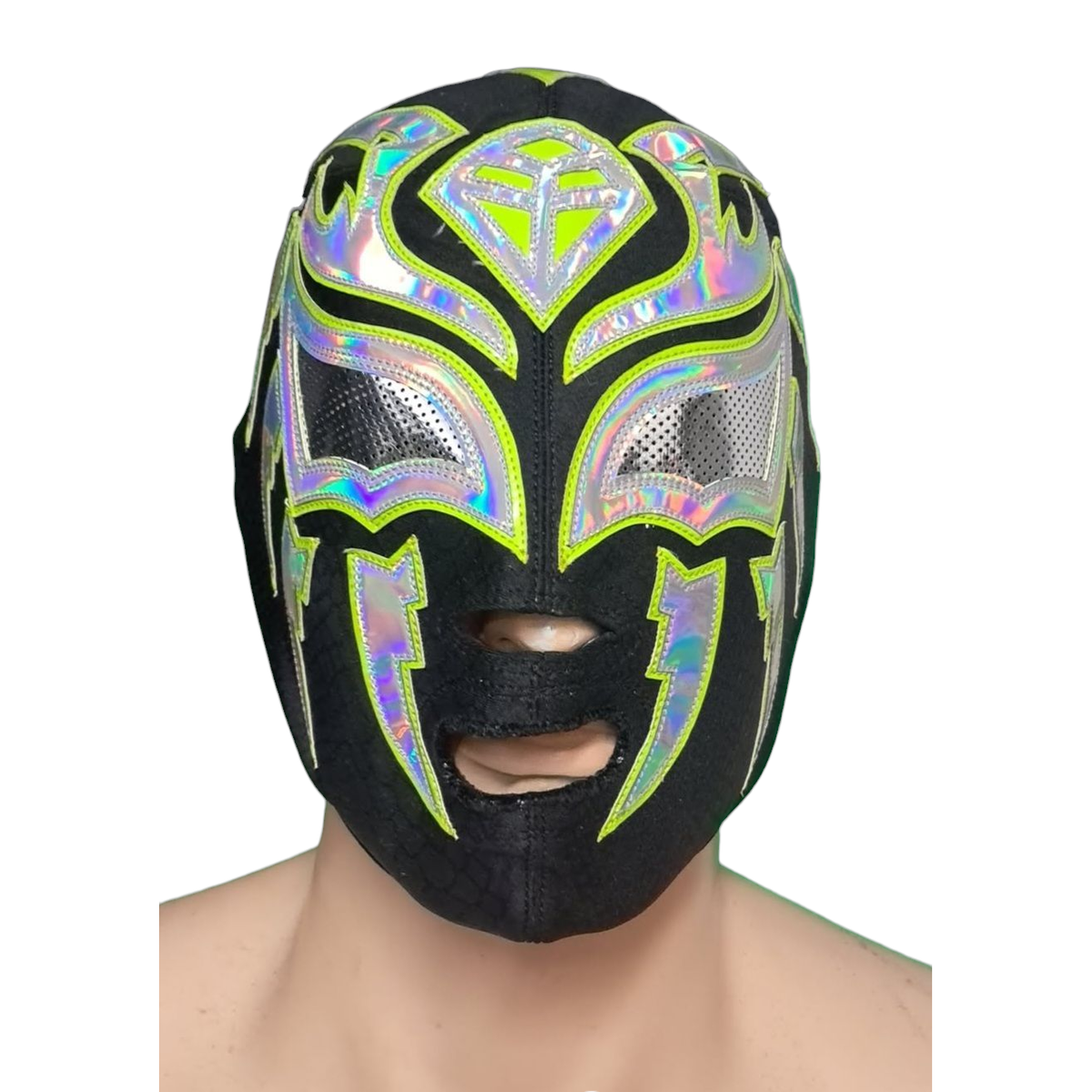 La Sombra Black/Silver/Green Pro Mask — Highspots.com