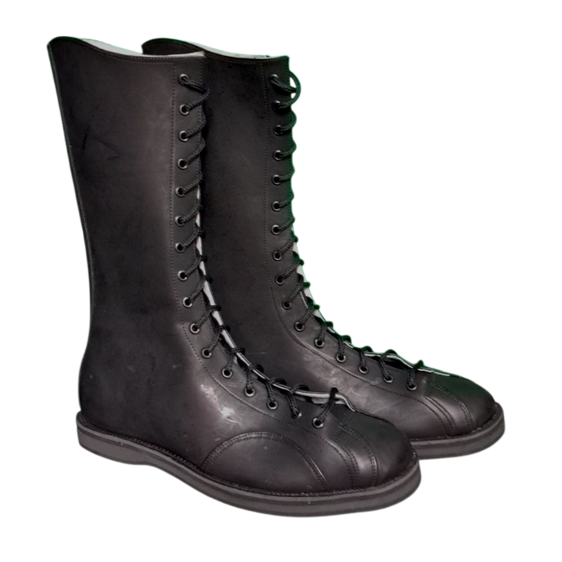 Black Natural Wrestling Boots