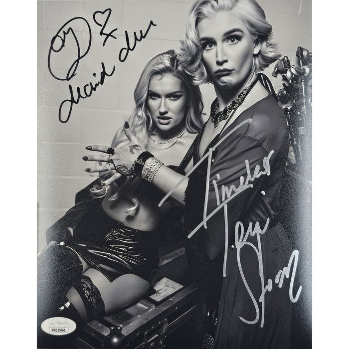 Toni Storm & Mariah May Excuse Me 8 x 10 Promo - JSA DUAL AUTOGRAPHED