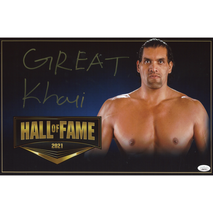 Great Khali Hall of Fame 11 x 17 Poster - JSA AUTOGRAPHED