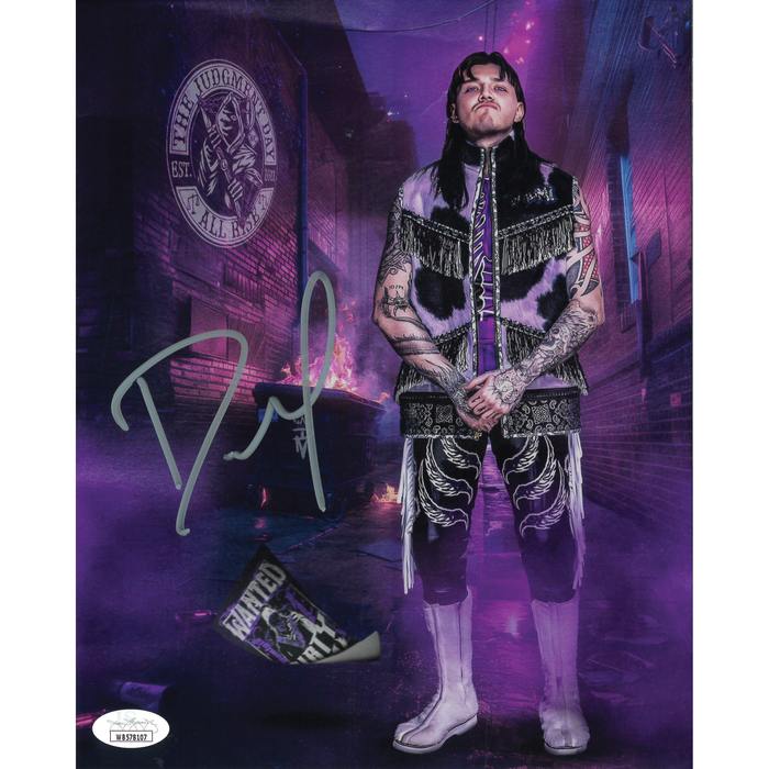 Dominik Mysterio AsylumGFX METALLIC 8 x 10 Promo - JSA AUTOGRAPHED