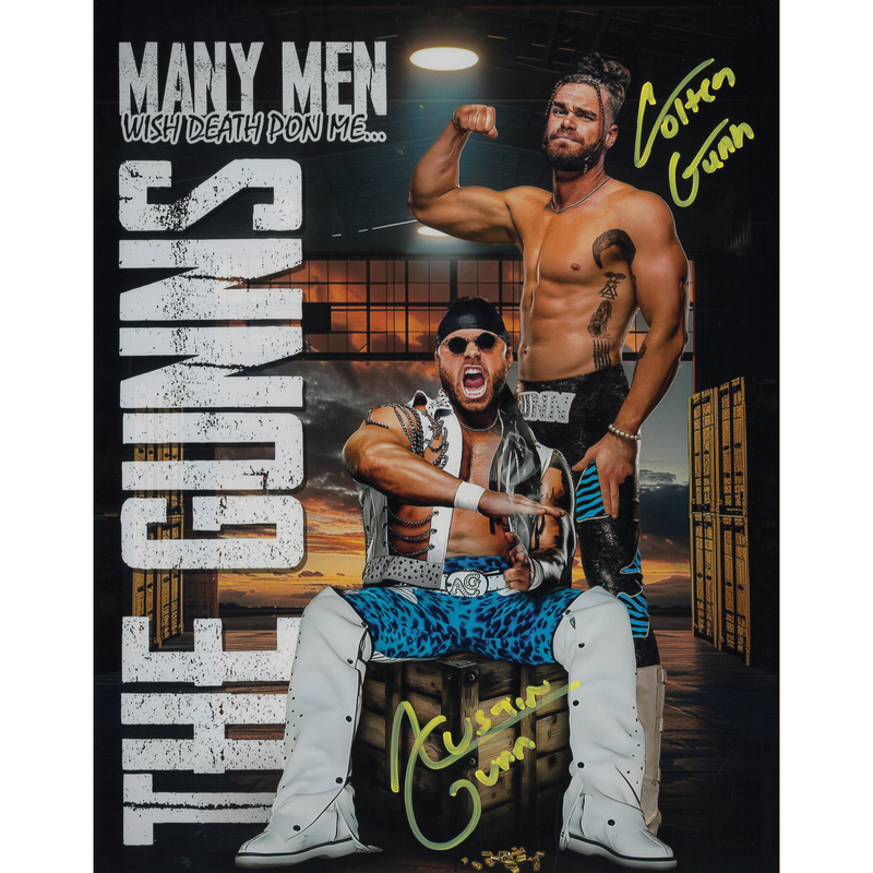 The Gunns AsylumGFX METALLIC 8 x 10 Promo - DUAL AUTOGRAPHED