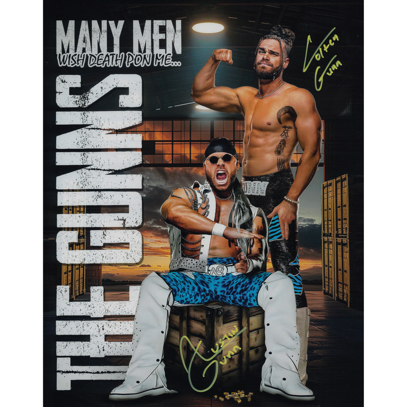 The Gunns AsylumGFX METALLIC 11 x 14 Poster - DUAL AUTOGRAPHED