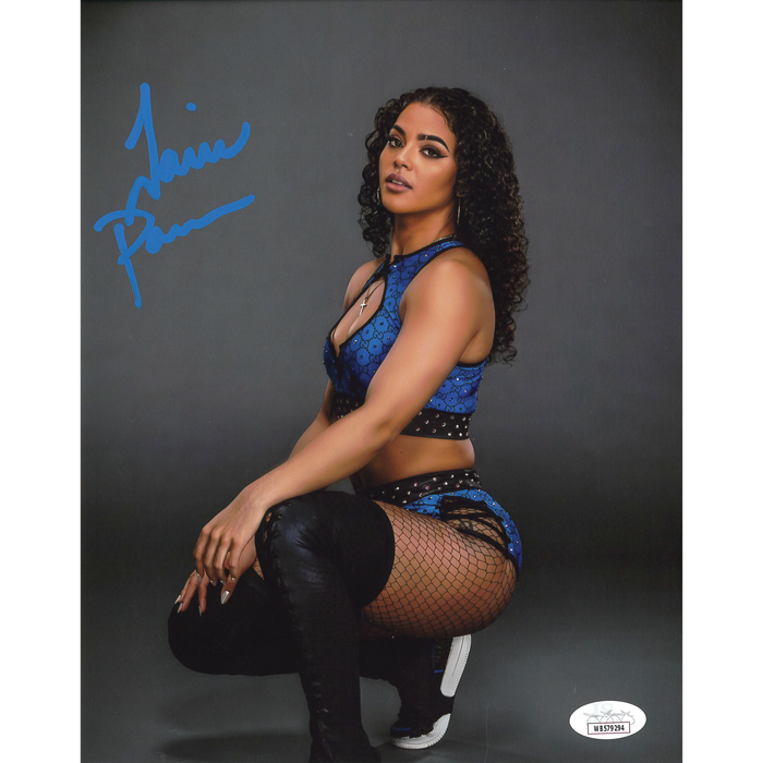 Jaida Parker Black & Blue Gear 8 x 10 Promo - JSA AUTOGRAPHED