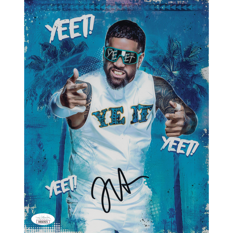 Jey Uso AsylumGFX METALLIC Promo - JSA AUTOGRAPHED