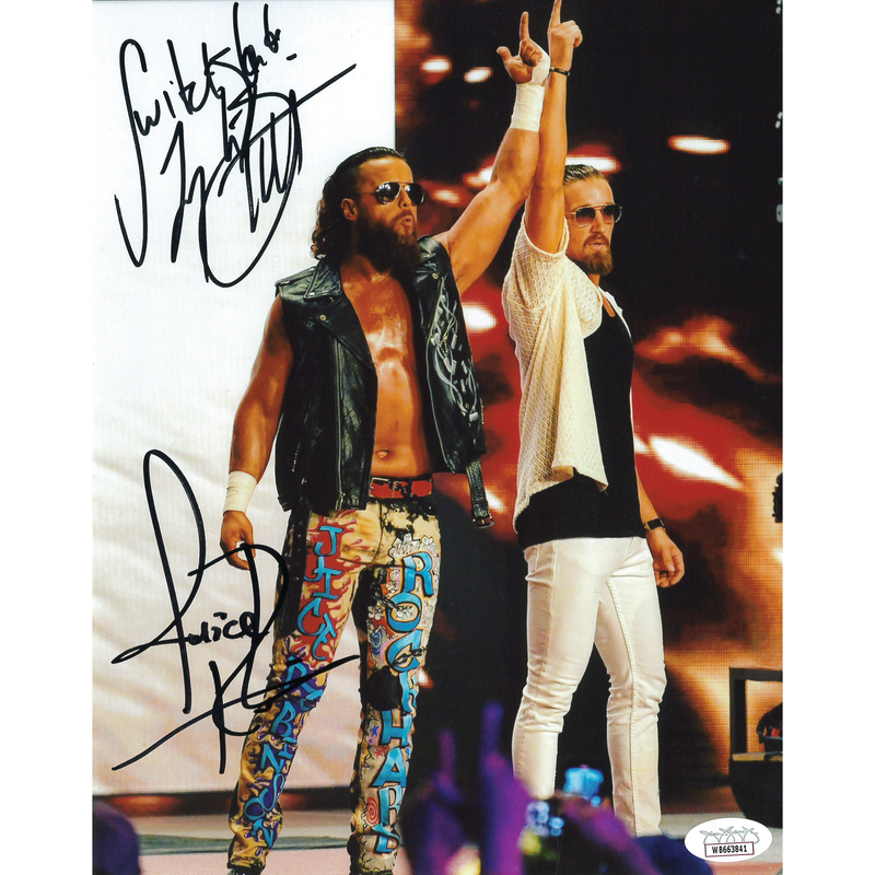 Jay White & Juice Robinson Guns Up 8 x 10 Promo - JSA DUAL AUTOGRAPHED
