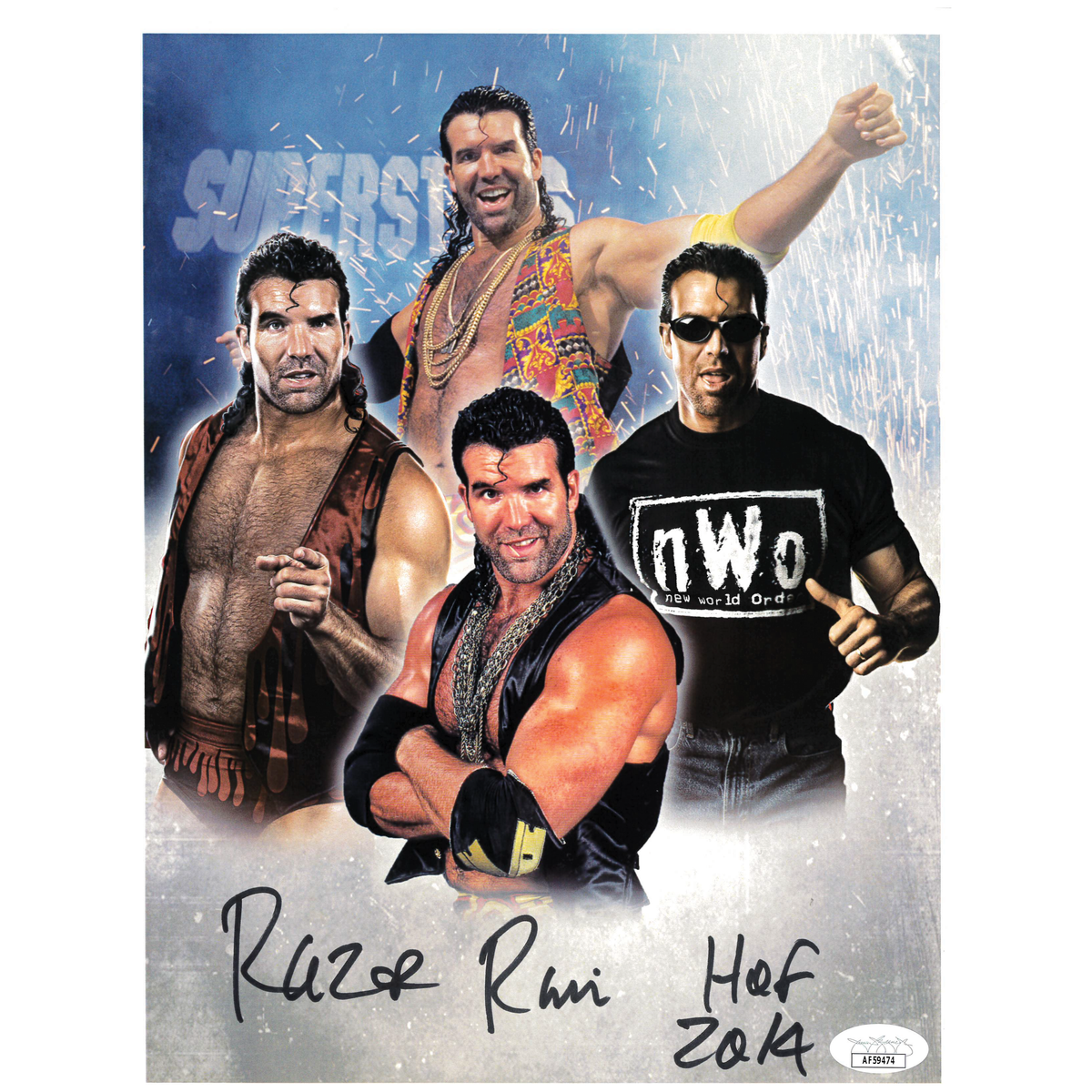 Razor Ramon Collage 8.5 x 11 Promo - JSA AUTOGRAPHED — Highspots.com