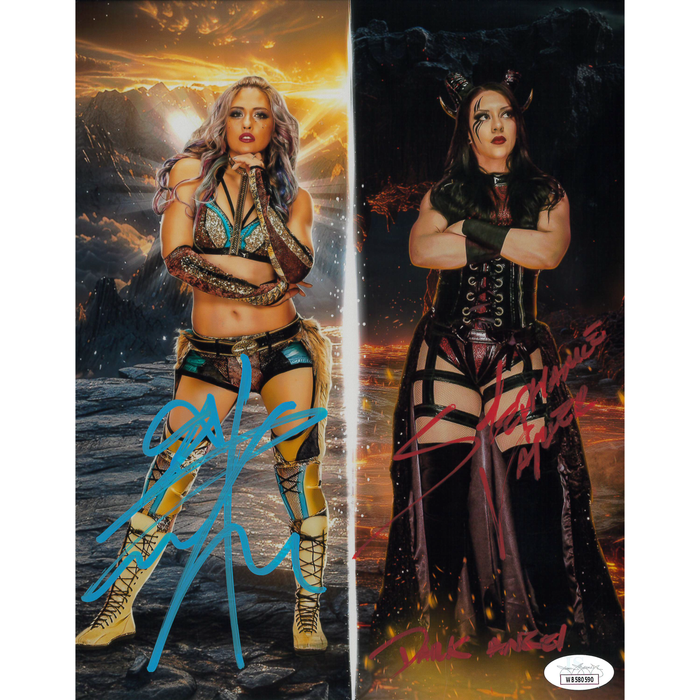 Stephanie Vaquer & Giulia AsylumGFX METALLIC 8 x 10 Promo - JSA DUAL AUTOGRAPHED