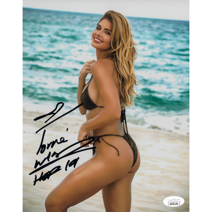 Torrie Wilson Brown Bikini METALLIC 8 x 10 Promo - JSA AUTOGRAPHED