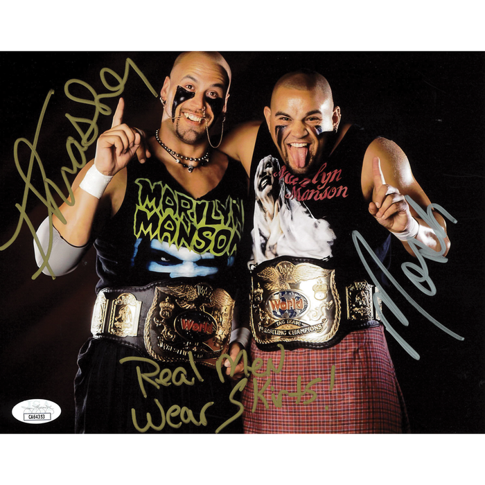 The Headbangers Tag Champs 8 x 10 Promo - JSA DUAL AUTOGRAPHED