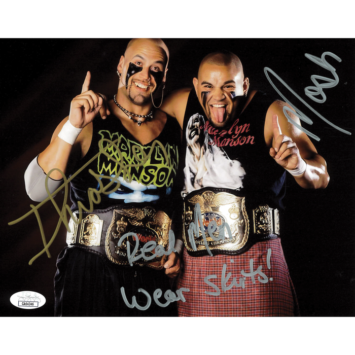 The Headbangers Tag Champs 8 x 10 Promo - JSA DUAL AUTOGRAPHED