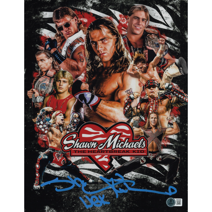 Shawn Michaels AsylumGFX METALLIC 11 x 14 Poster - BECKETT AUTOGRAPHED