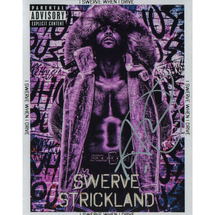 Swerve Strickland MSC METALLIC 8 x 10 Promo - AUTOGRAPHED