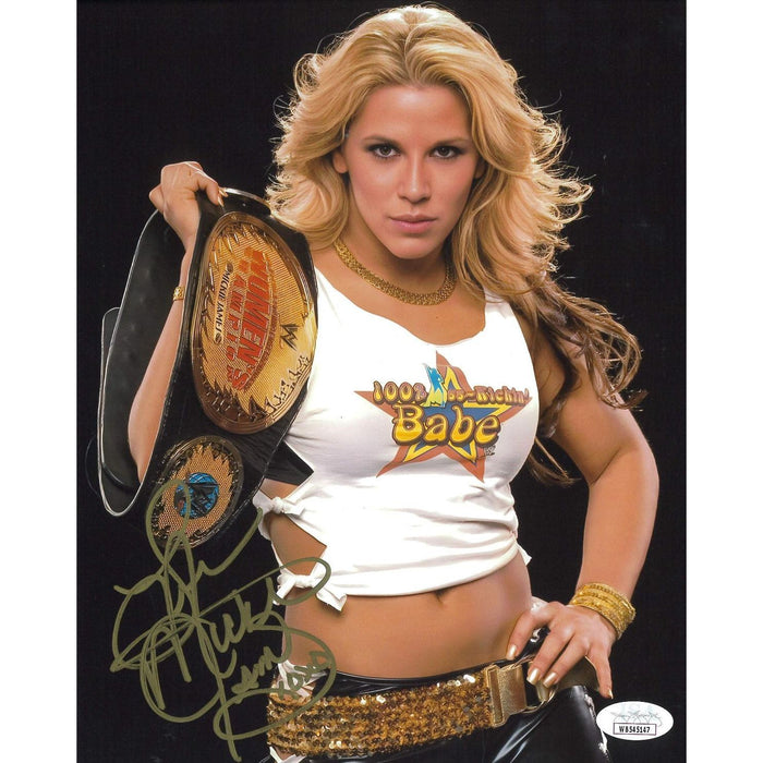 Mickie James Women's Title 8 x 10 Promo - JSA AUTOGRAPHED