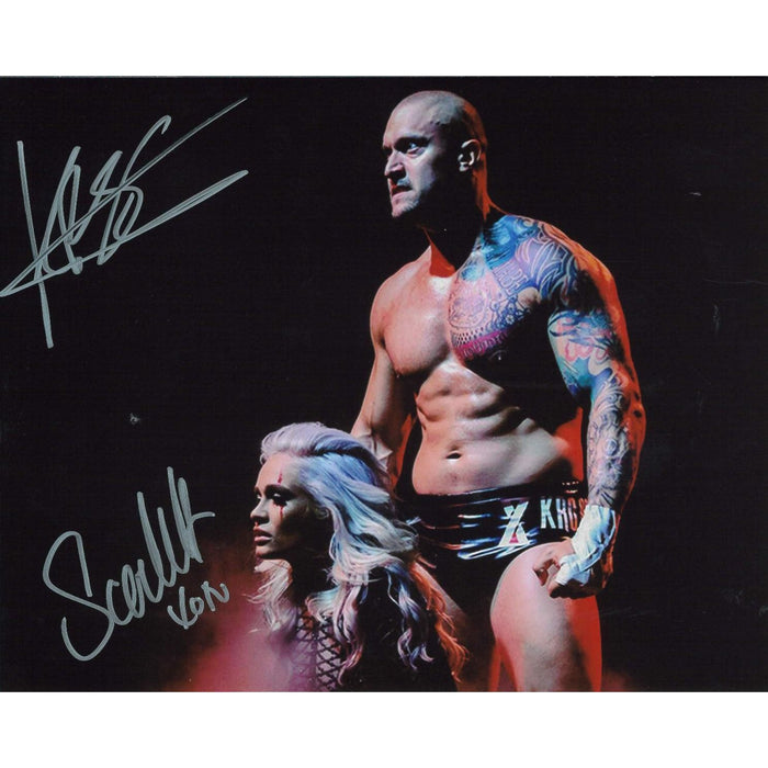 Killer Kross & Scarlett Bordeaux Wide Side Pose 8 x 10 Promo - DUAL AUTOGRAPHED