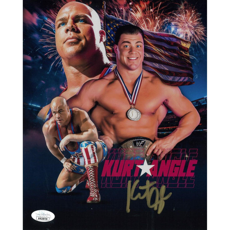 Kurt Angle AsylumGFX METALLIC 8 x 10 Promo - JSA AUTOGRAPHED