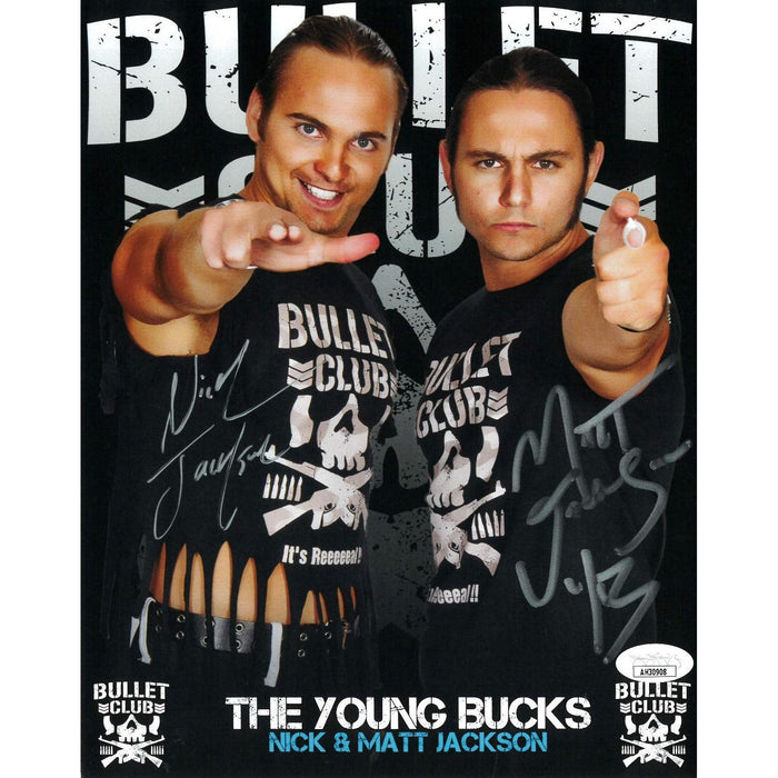 Young Bucks Bullet Club BG 8 x 10 Promo - JSA DUAL AUTOGRAPHED