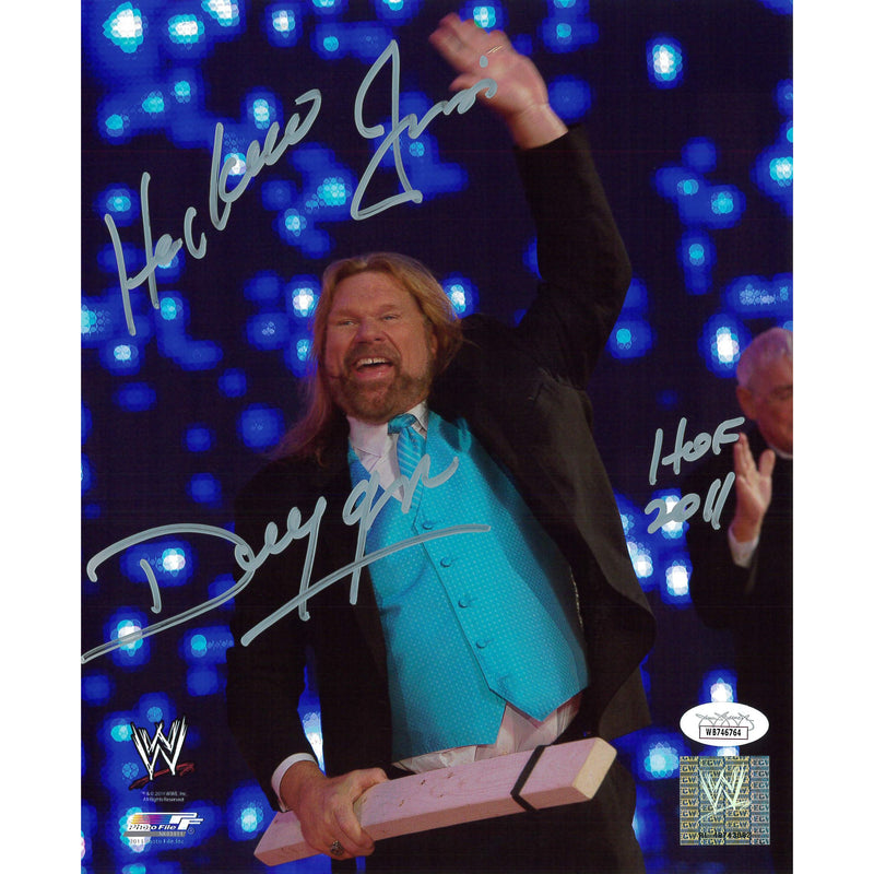 Hacksaw Jim Duggan arm up 8x10 -JSA Autographed