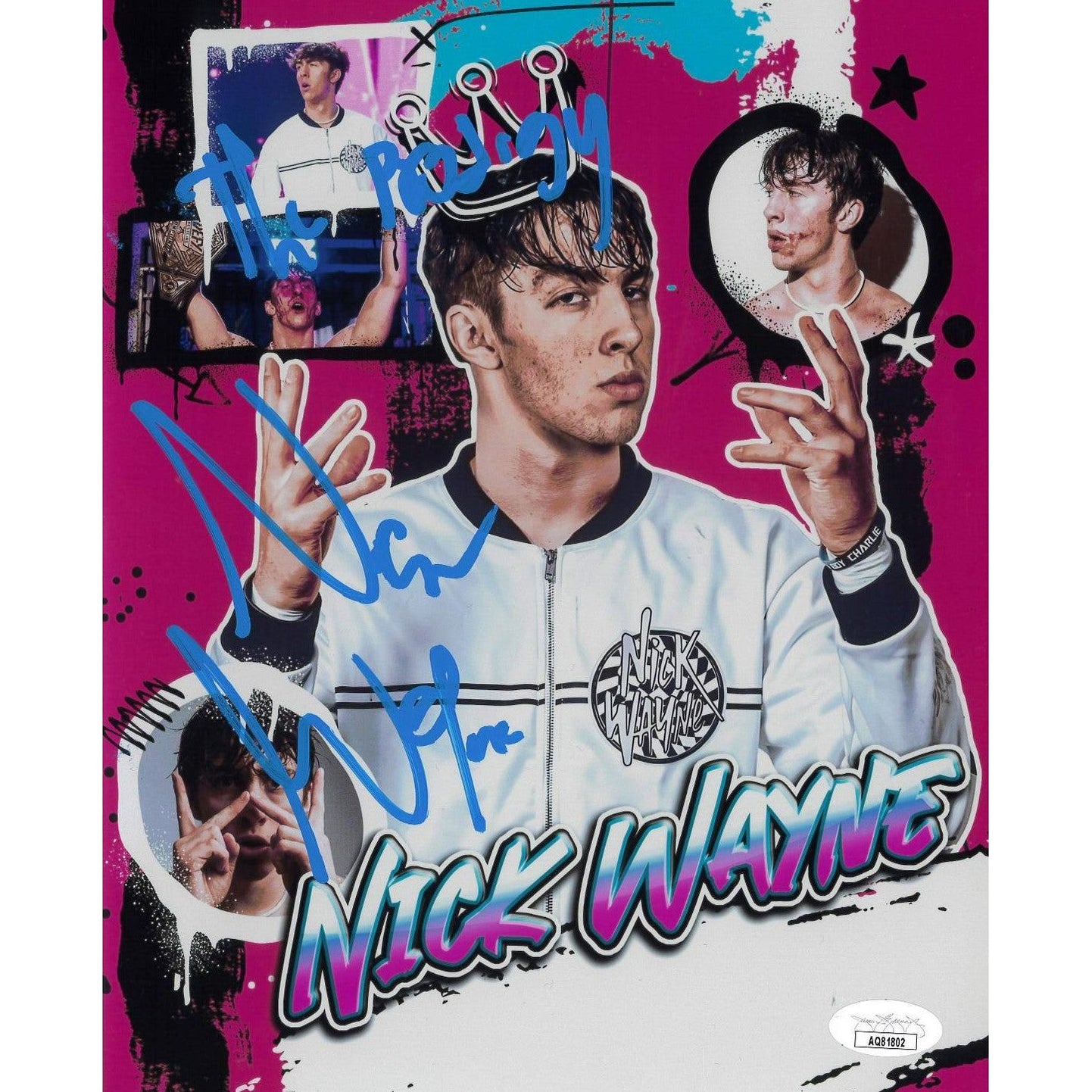 Nick Wayne AsylumGFX METALLIC 8 x 10 Promo JSA AUTOGRAPHED