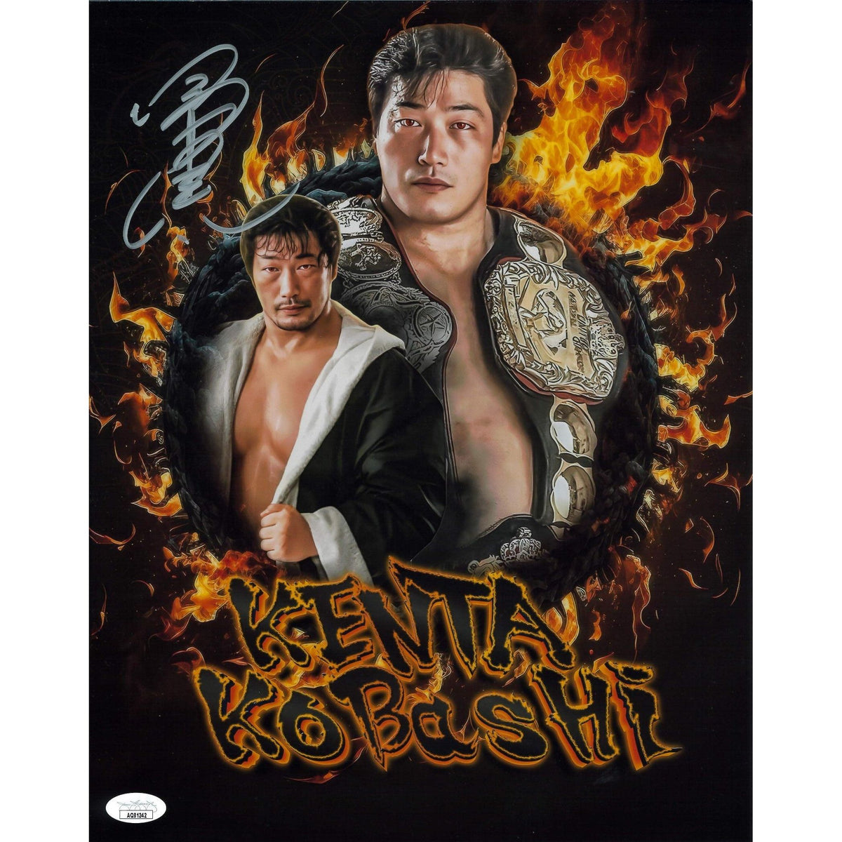 Kenta Kobashi AsylumGFX METALLIC 11 x 14 Poster - JSA AUTOGRAPHED 