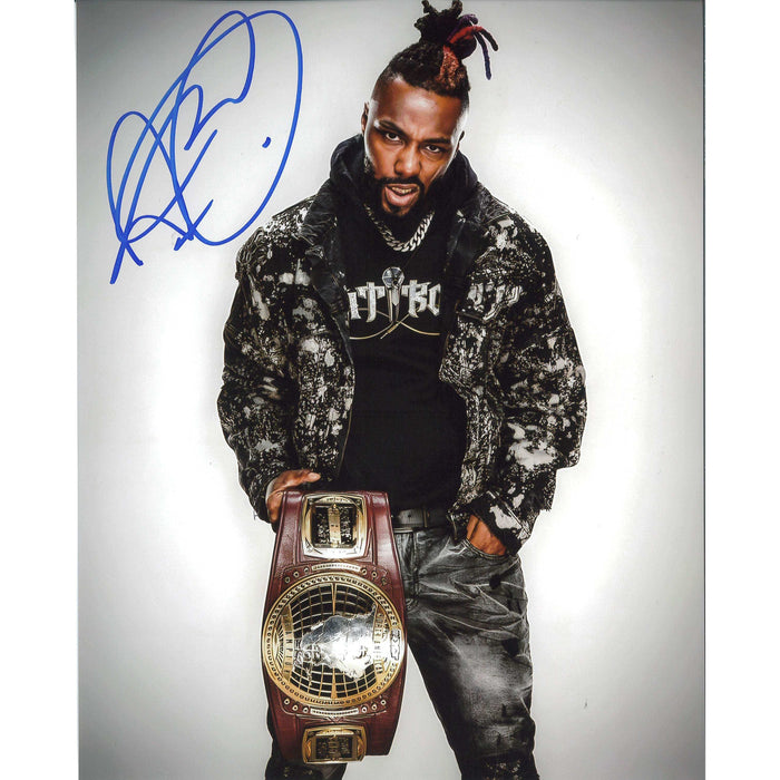 Isaiah Scott Holding NA Title 8 x 10 Promo - AUTOGRAPHED