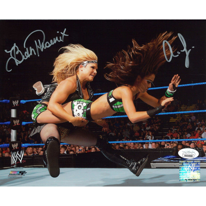 Beth Phoenix vs AJ Lee PF 8 x 10 Promo - JSA DUAL AUTOGRAPHED