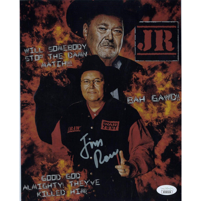 Jim Ross MSC METALLIC 8 x 10 Promo - JSA AUTOGRAPHED