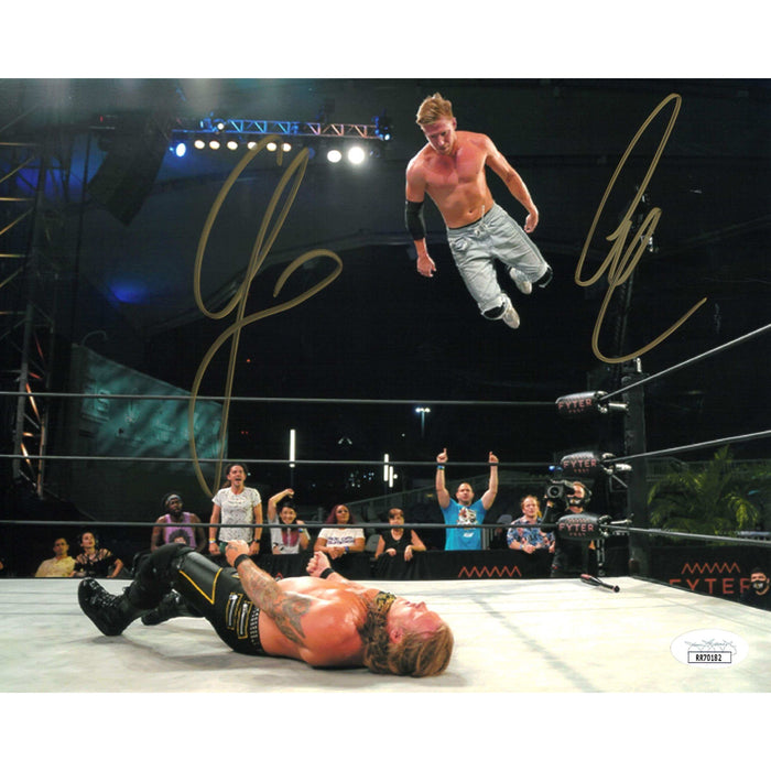 Chris Jericho vs Orange Cassidy Fyter Fest 8 x 10 Promo - JSA DUAL AUTOGRAPHED