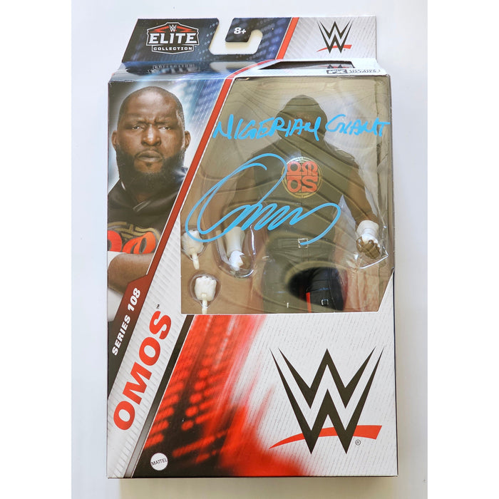 Omos Series 108 WWE Elite Figure - JSA AUTOGRAPHED