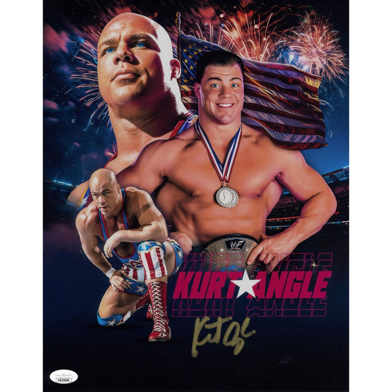 Kurt Angle AsylumGFX METALLIC 11 x 14 Poster - JSA AUTOGRAPHED