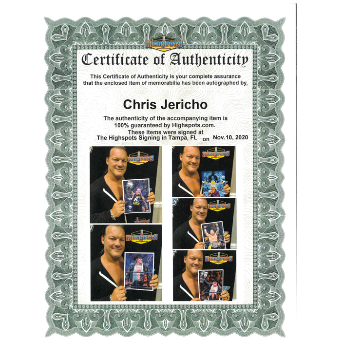 Chris Jericho AEW Title 8.5 x 11 Promo - AUTOGRAPHED