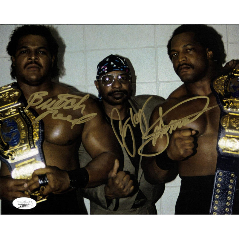 Doom Belt Pose 8 x 10 Promo - JSA TRIPLE AUTOGRAPHED