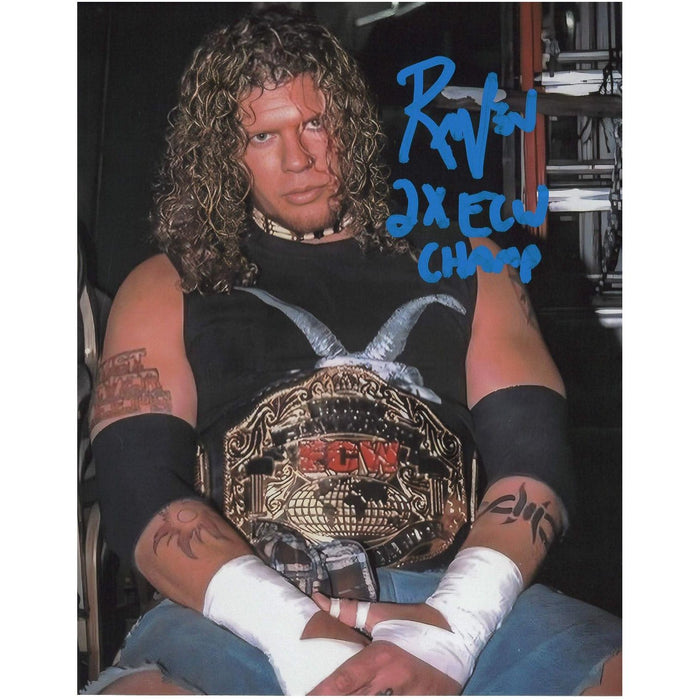 Raven ECW Title 8 x 10 Promo - AUTOGRAPHED